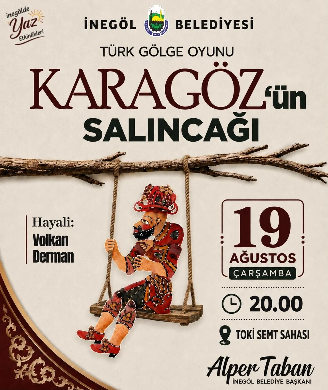 İnegöl’de Karagöz’ün Salıncağı Üç Gün Boyunca Sahnelenecek (1)