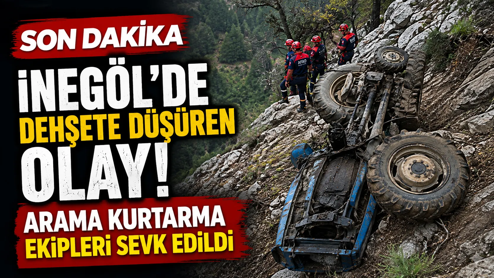 Son Daki̇ka İnegöl'de Dehşete Düşüren Olay! Arama Kurtarma Ekipleri Sevk Edildi Gencgazete