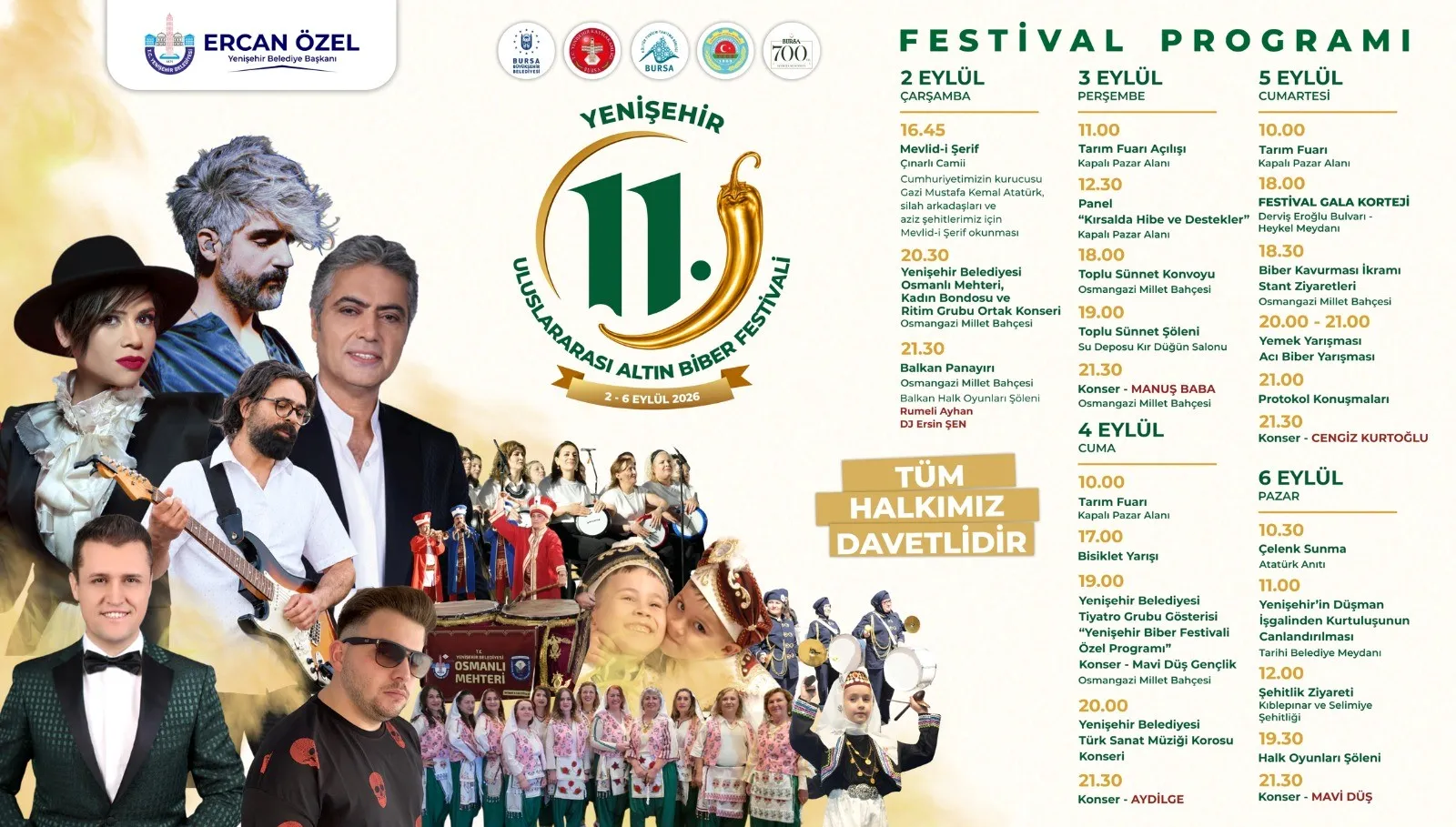 Yenişehir’de Altın Biber Festivali 2 Eylül’de Başlıyor Manuş Baba, Aydilge Ve Cengiz Kurtoğlu Sahne Alacak (3)