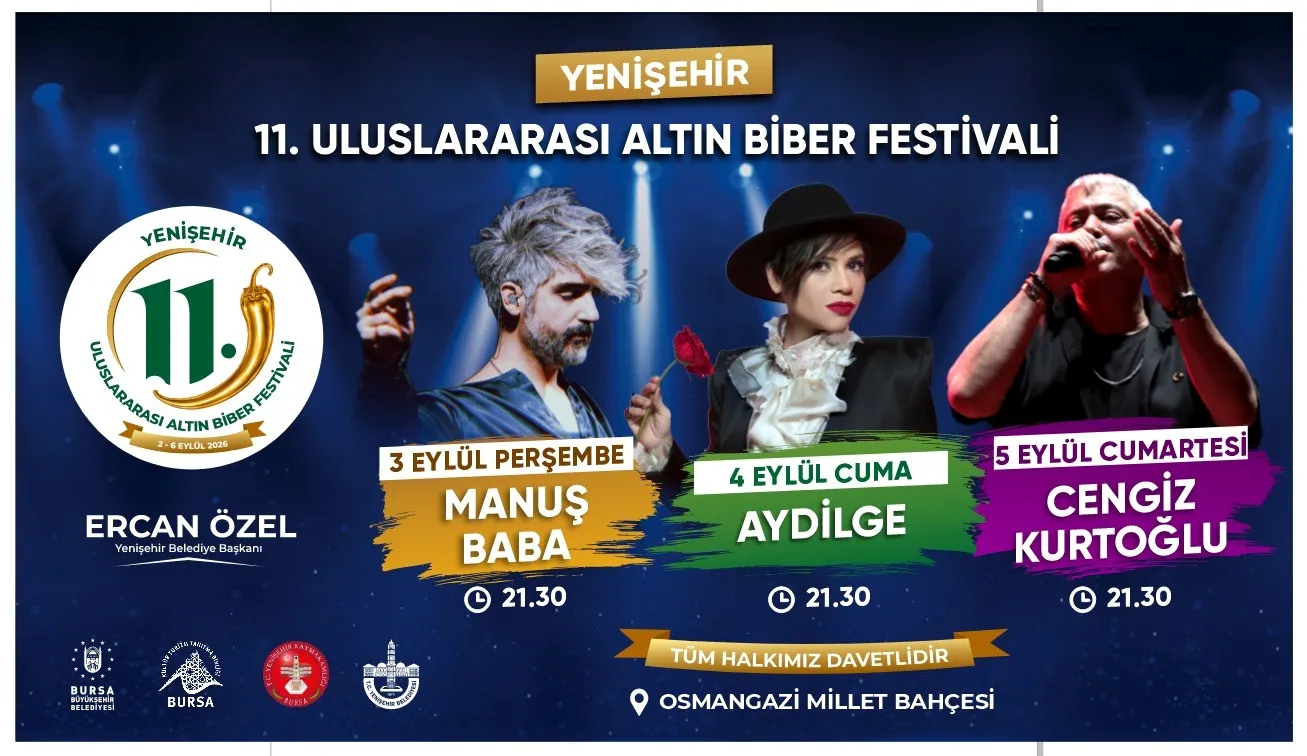 Yenişehir’de Altın Biber Festivali 2 Eylül’de Başlıyor Manuş Baba, Aydilge Ve Cengiz Kurtoğlu Sahne Alacak (4)