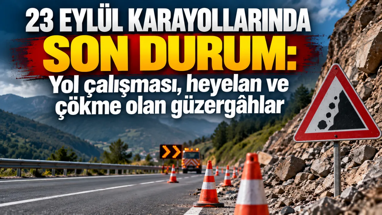 23 Eylül karayollarında son durum: Yol çalışması, heyelan ve çökme olan güzergâhlar