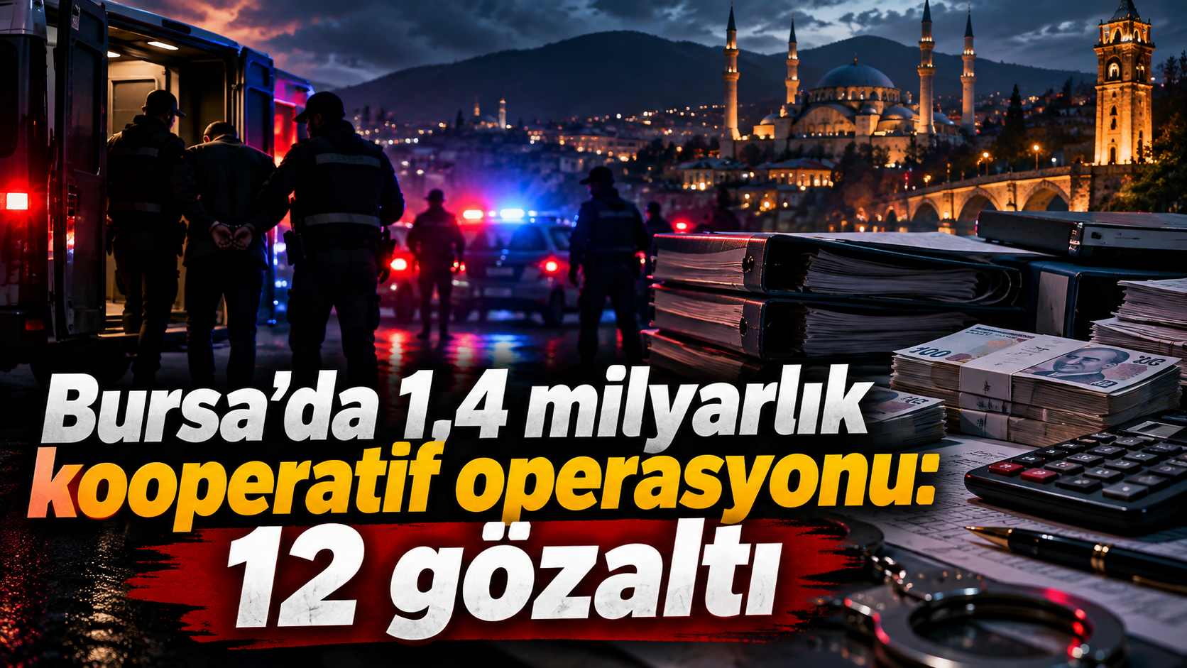 Bursa’da 1,4 milyarlık kooperatif operasyonu: 12 gözaltı