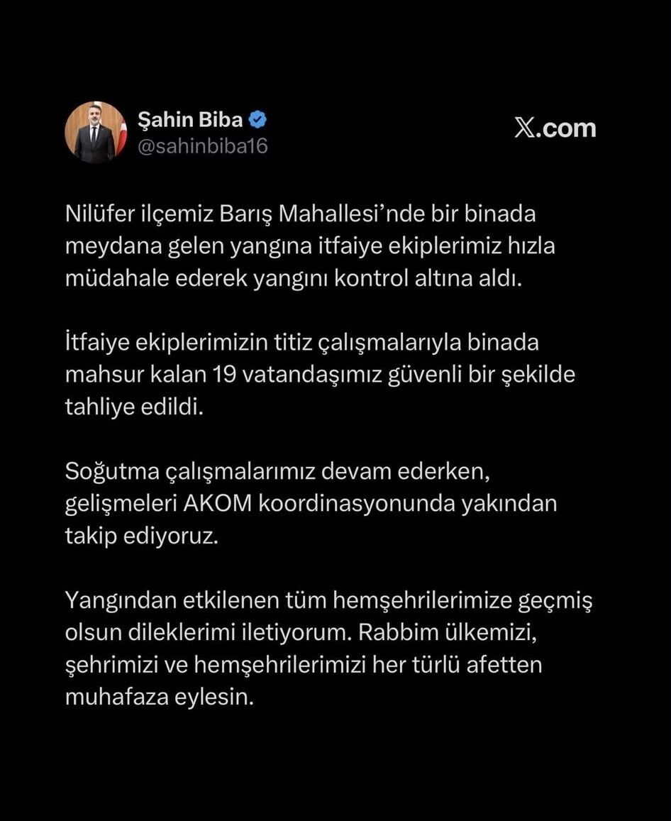Bursa’da Bina Yangınında 19 Kişi Mahsur Kaldı! (1)-1
