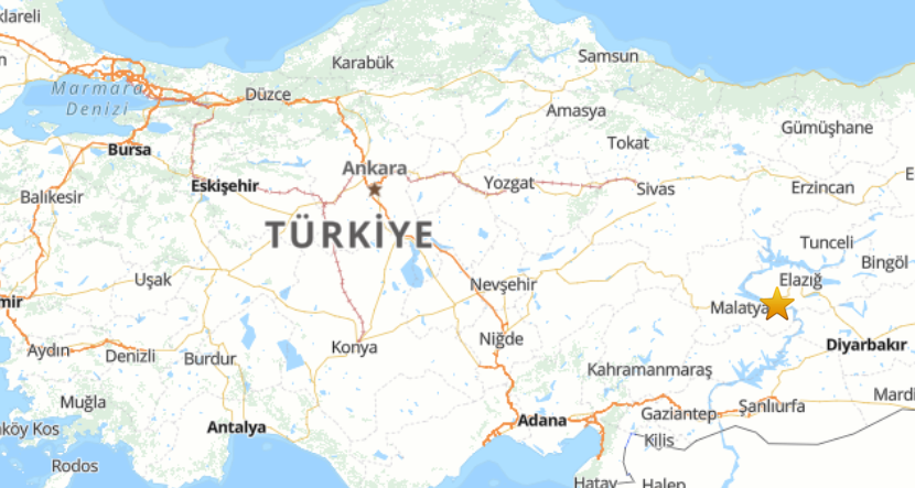 Elazığ’da deprem meydana geldi