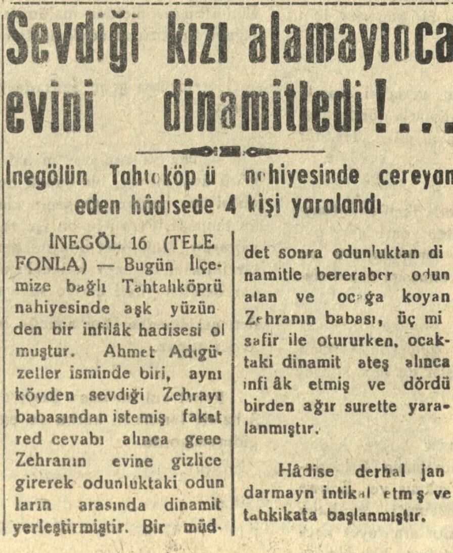 İnegöl'de Sevdi̇ği̇ Kizi Alamayinca Evi̇ni̇ Di̇nami̇tledi̇!