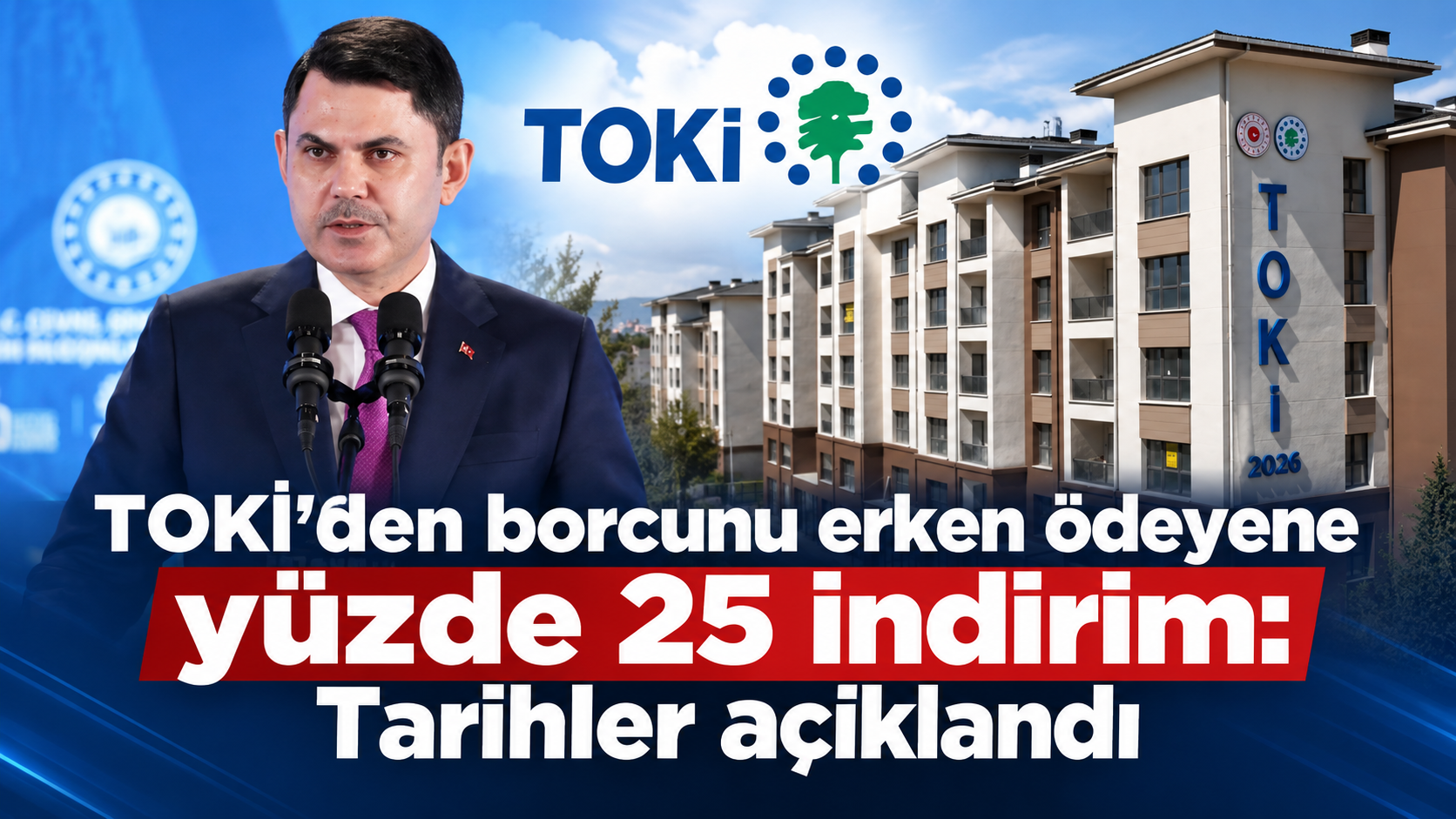 TOKİ’den borcunu erken ödeyene yüzde 25 indirim: Tarihler açıklandı