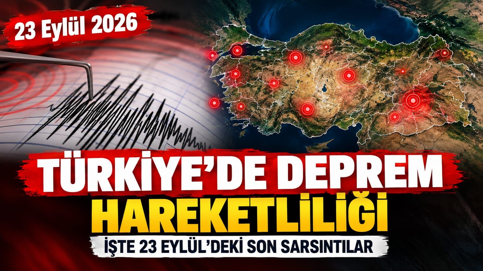 23 Eylül Türkiye'de olan son depremler: Bugün deprem oldu mu?