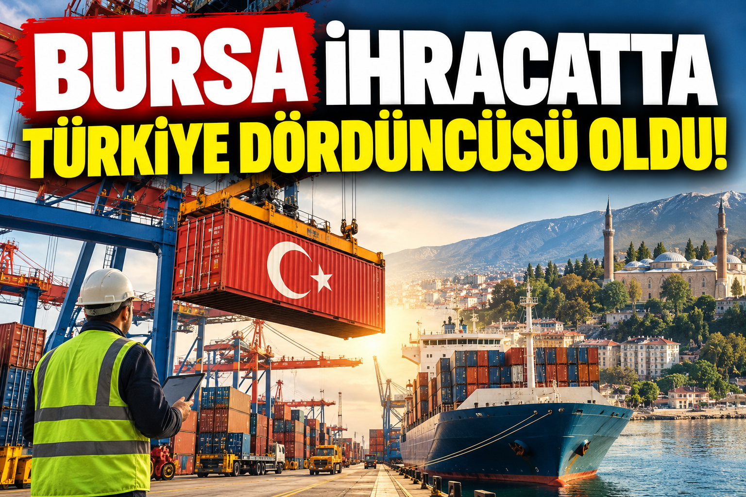 Bursa İhracatta Türkiye Dördüncüsü
