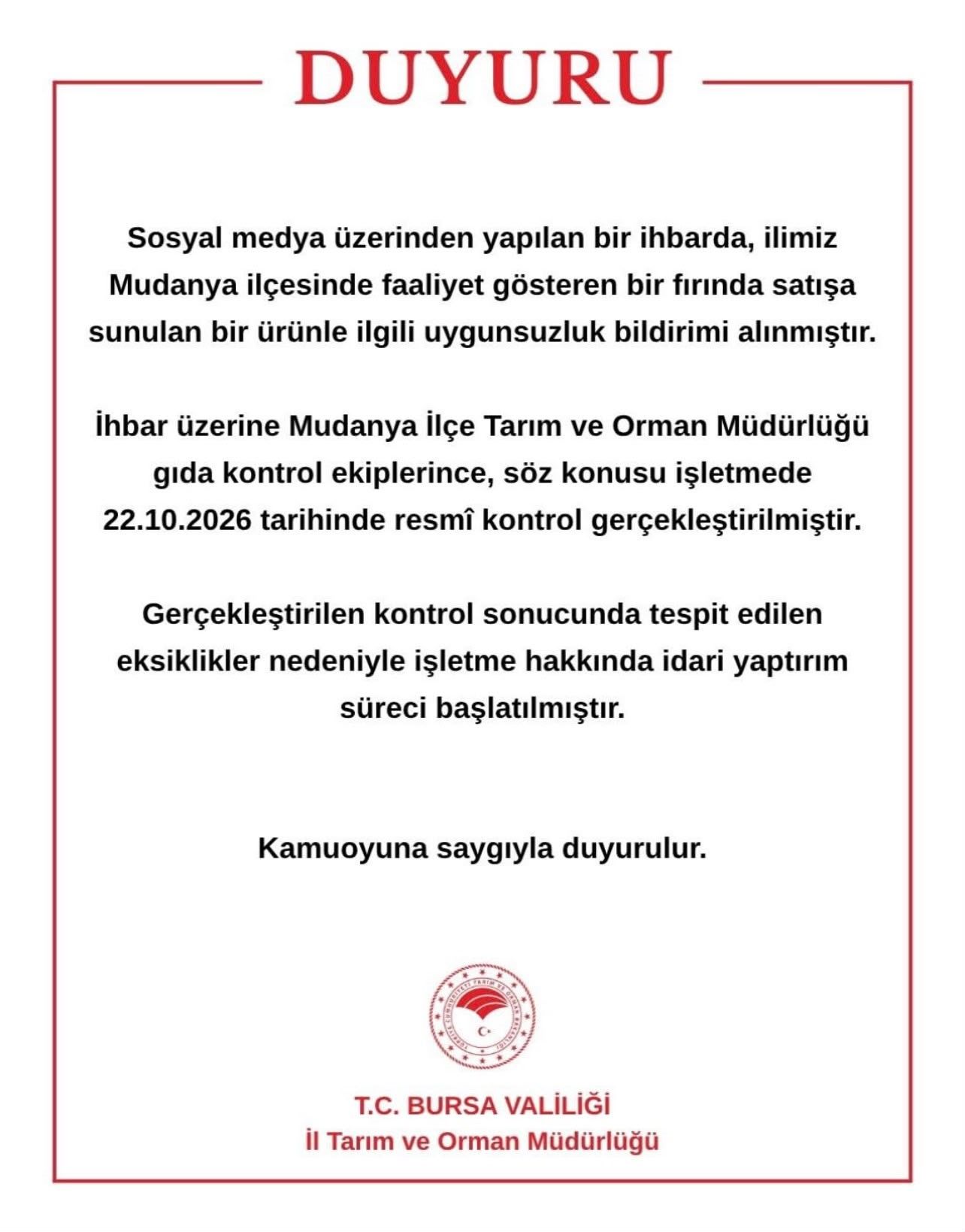 Bursa'da Fırından Aldığı Ürün Küflü Çıktı! İşletmeye Ceza Kesildi (1)