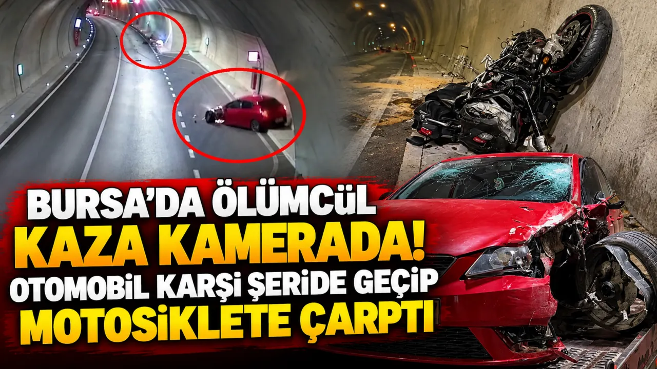 Bursa'da Ölümcül Kaza Kamerada! Otomobil Karşı Şeride Geçip Motosiklete Çarptı Gencgazete