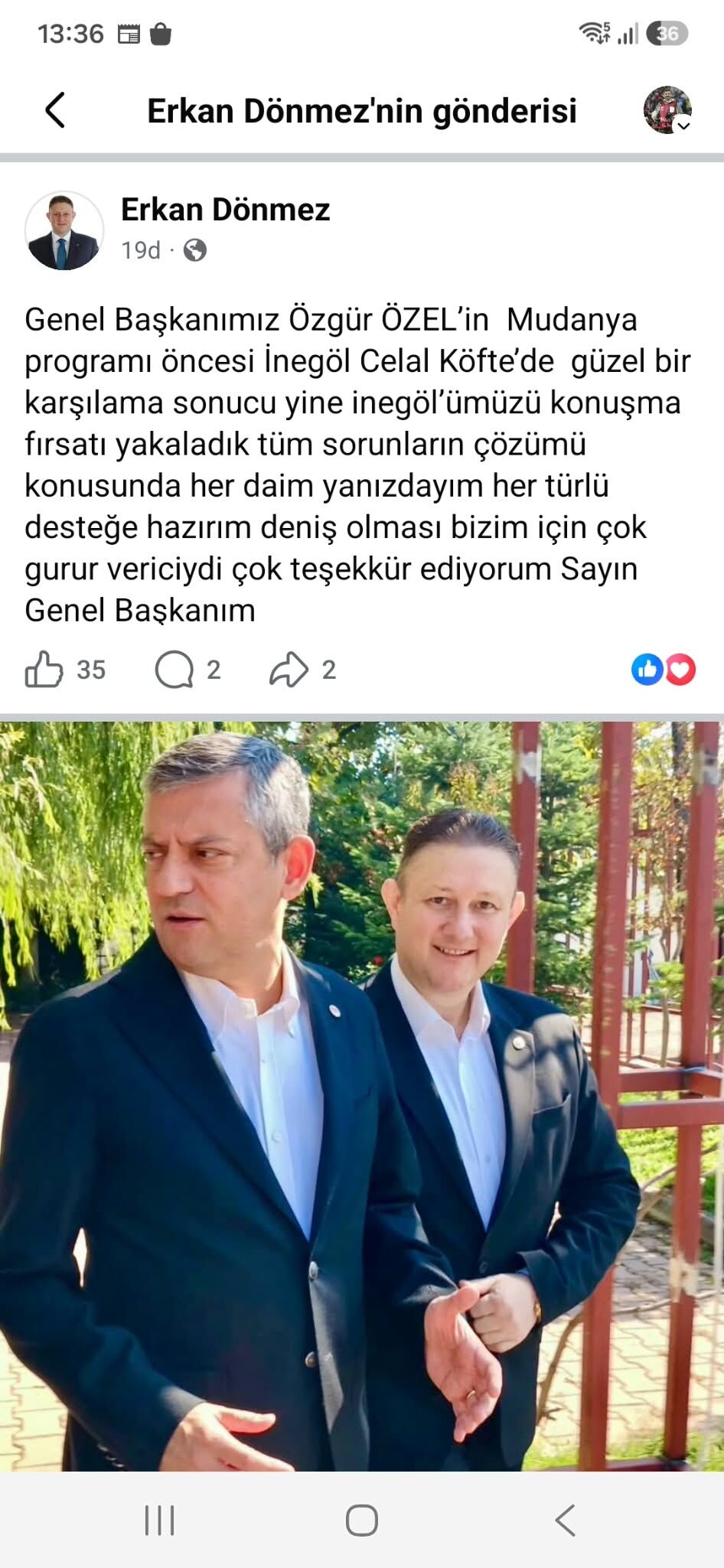 Chp Genel Başkanı Özgür Özel İnegöl'de Erkan Dönmez Ile Bir Araya Geldi (4)