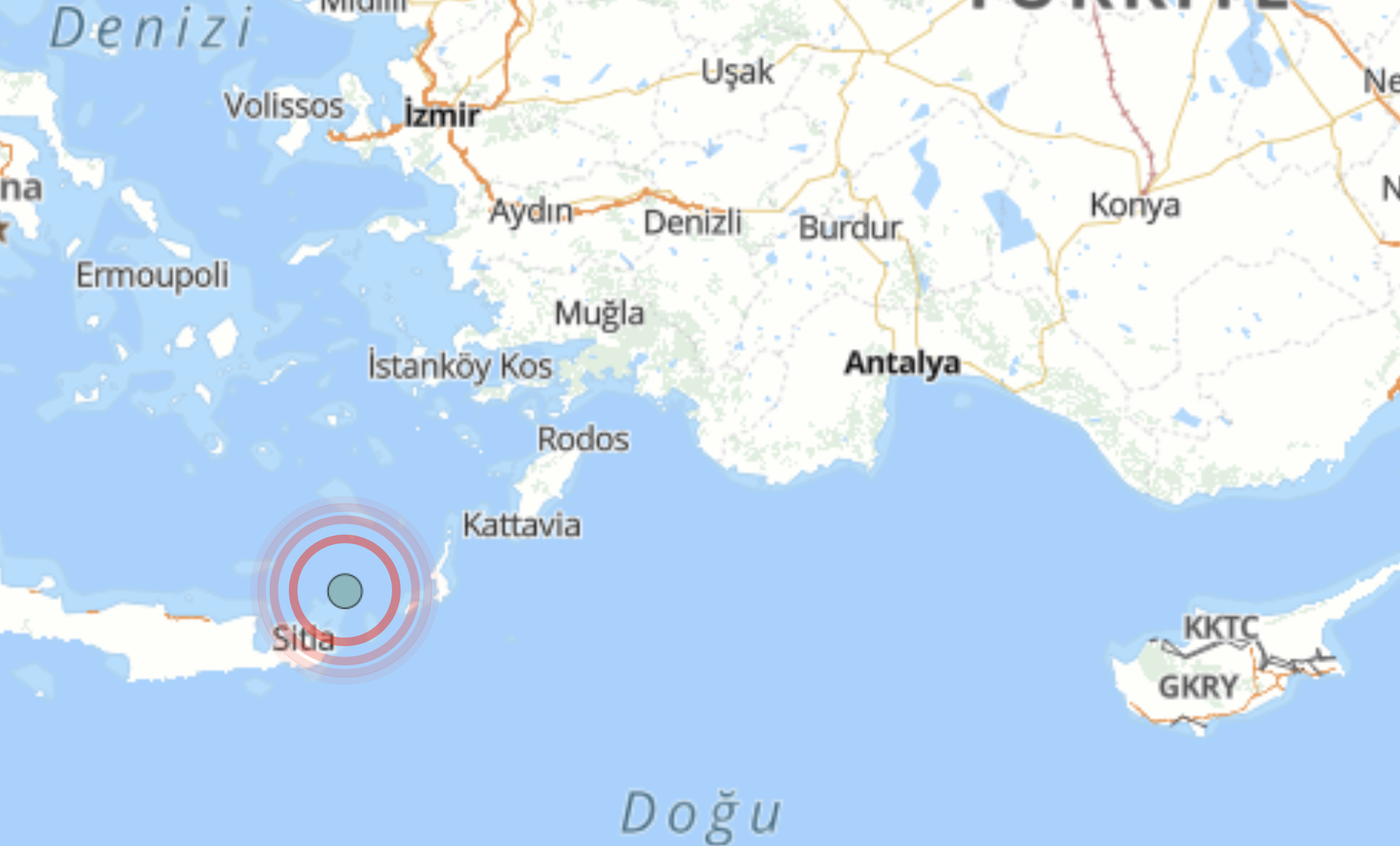 Ege Denizi'nde 3,0 büyüklüğünde deprem! Muğla açıklarında kaydedildi