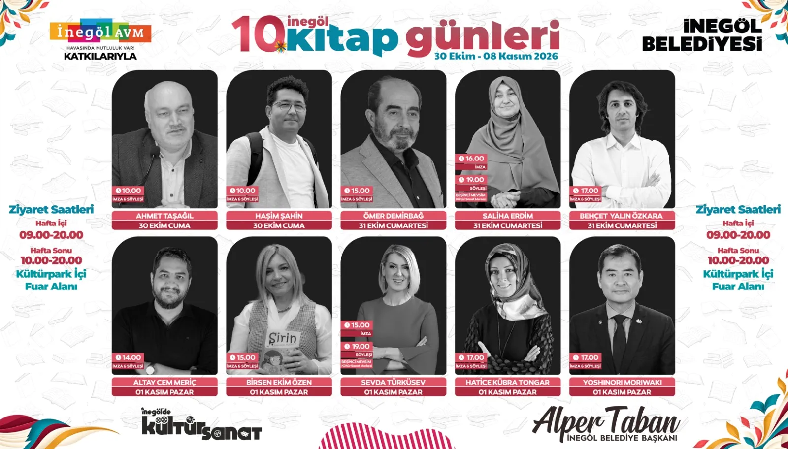 İnegöl Kitap Günleri'nin Yazar Kadrosu Açıklandı! İşte Gün Gün Imza Ve Söyleşi Programı (2)