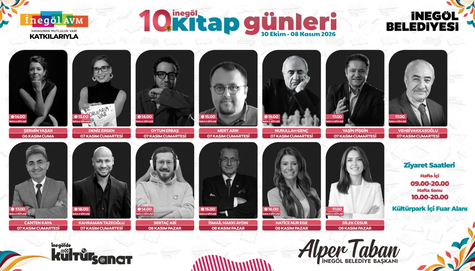 İnegöl Kitap Günleri'nin Yazar Kadrosu Açıklandı! İşte Gün Gün Imza Ve Söyleşi Programı (3)