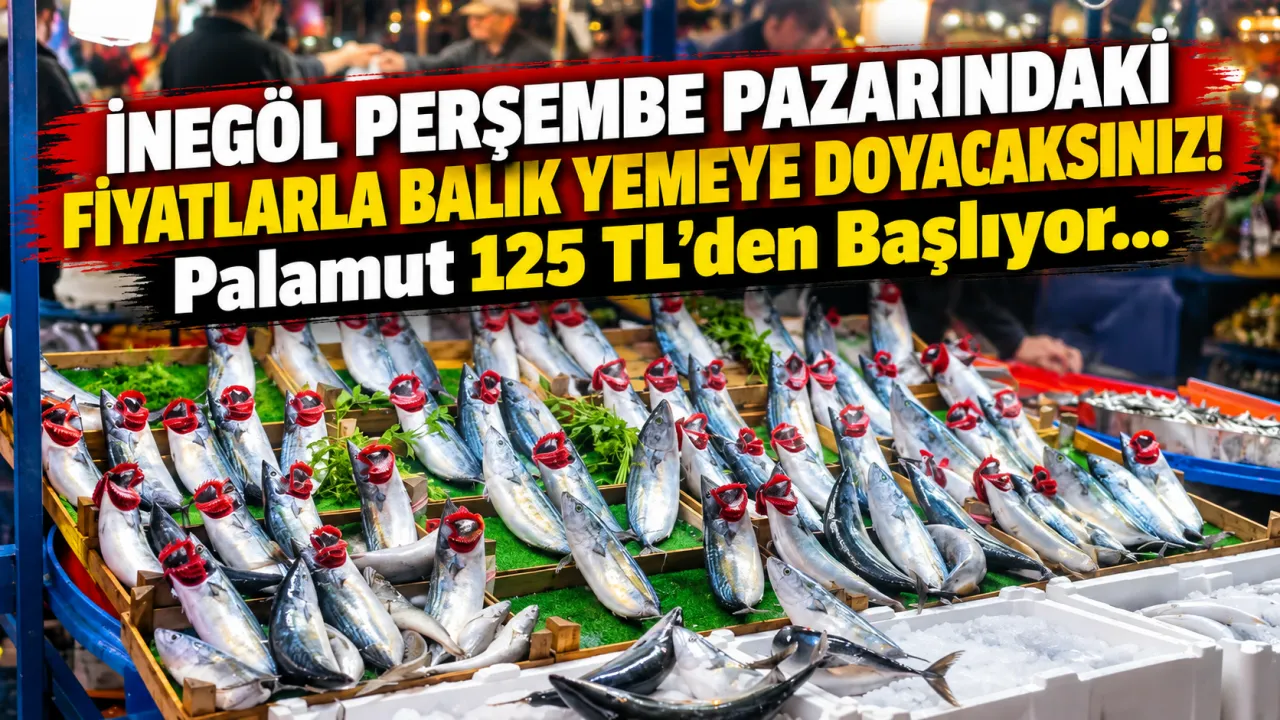 İnegöl Perşembe Pazarındaki Fiyatlarla Balık Yemeye Doyacaksınız! Palamut 125 Tl'den Başlıyor... Gencgazete