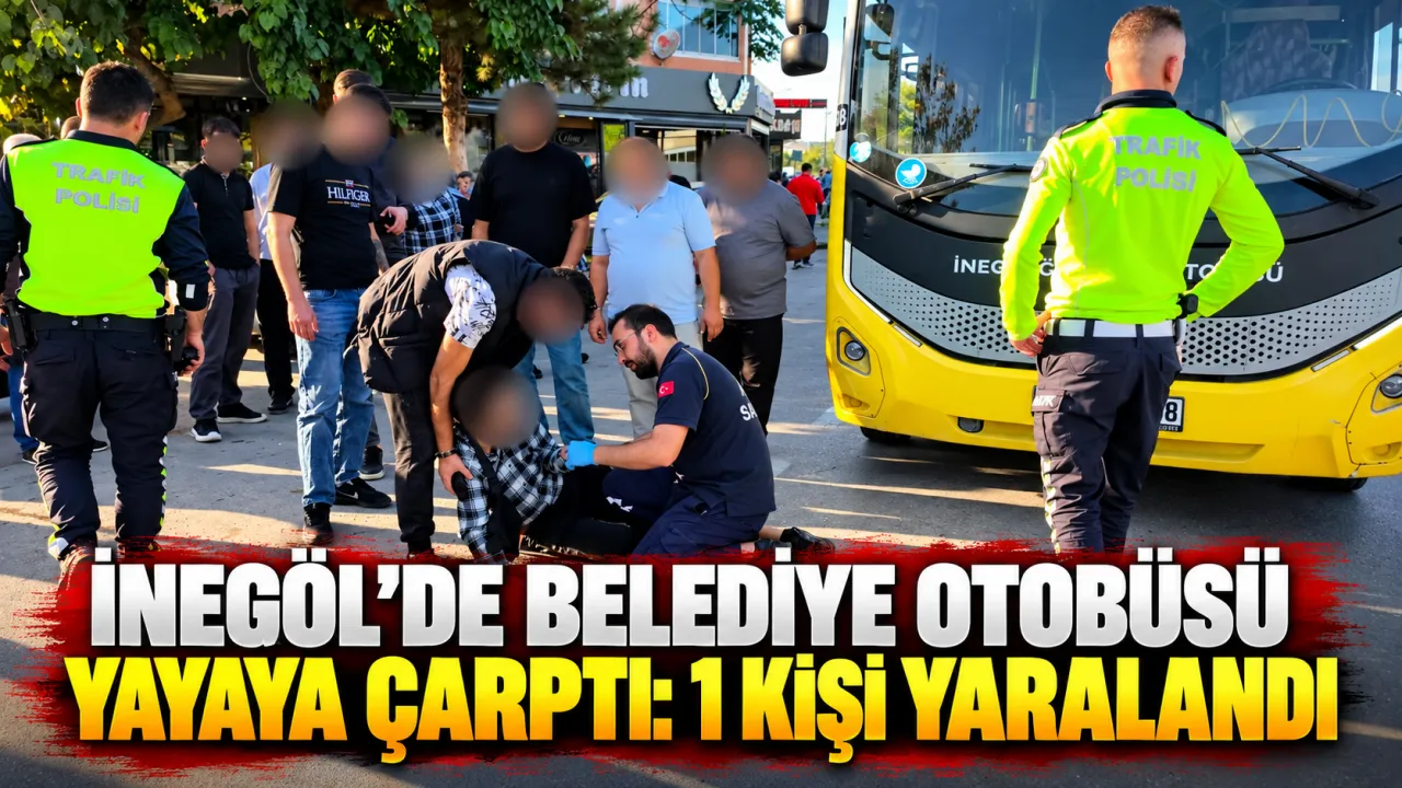 İnegöl’de Belediye Otobüsü Yayaya Çarptı 1 Kişi Yaralandı Gencgazete