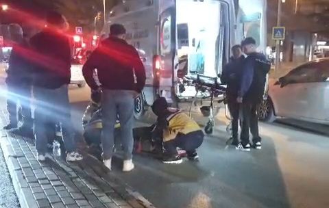 İnegöl’de Bisiklet Yayaya Çarptı
