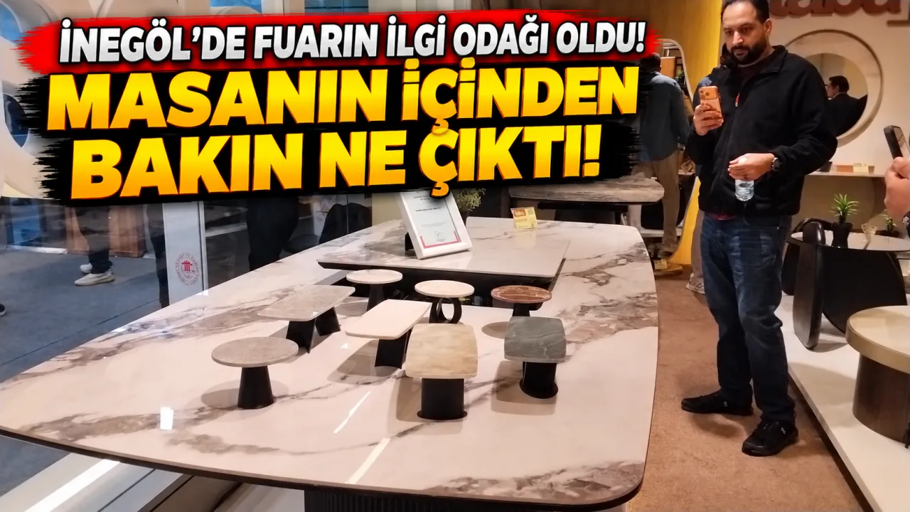 İnegöl'de Fuarın Ilgi Odağı Oldu! Masanın Içinden Bakın Ne Çıktı Gencgazete