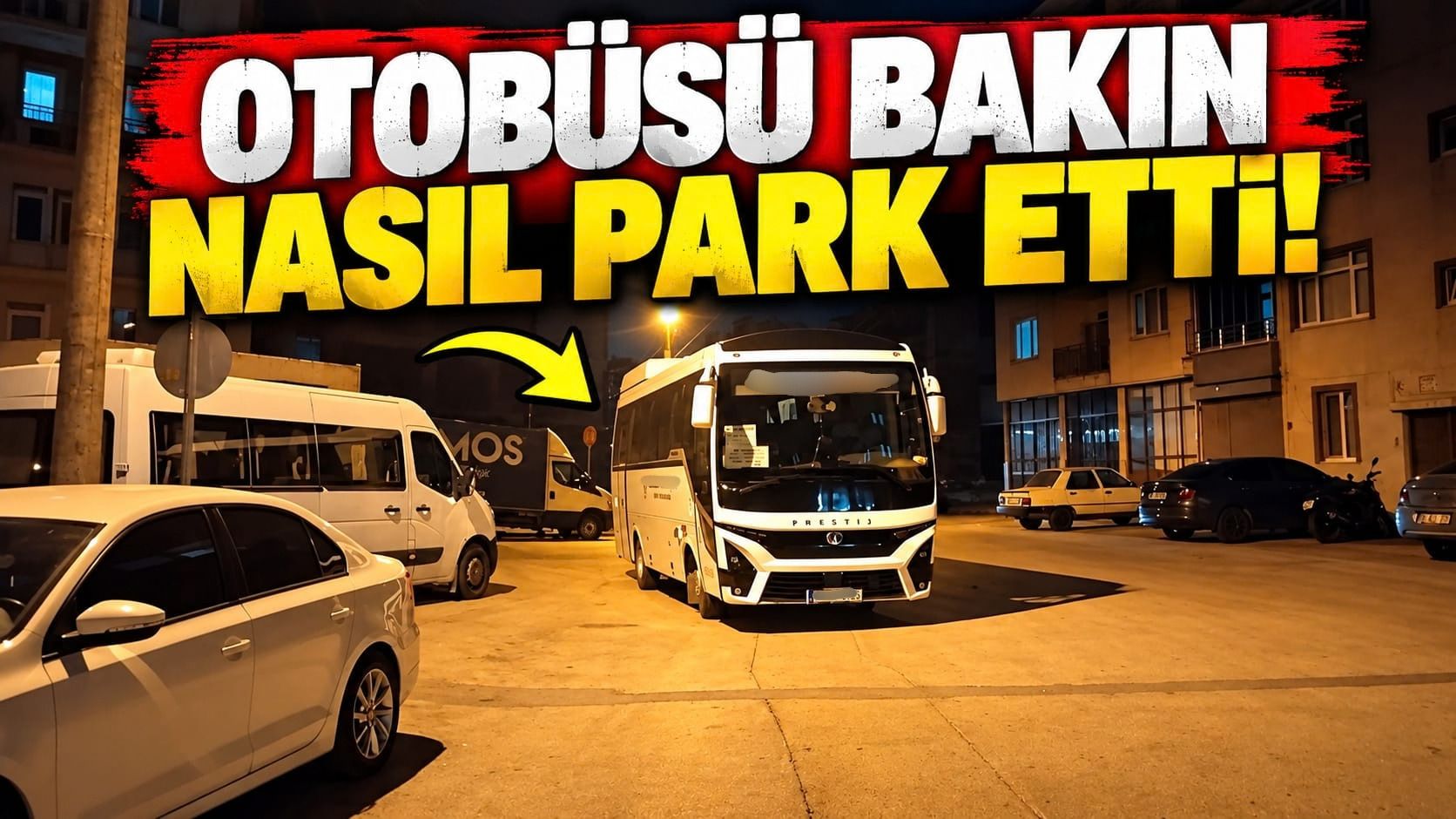 İnegöl’de yol ortasına bırakılan otobüs sürücülere zor anlar yaşattı