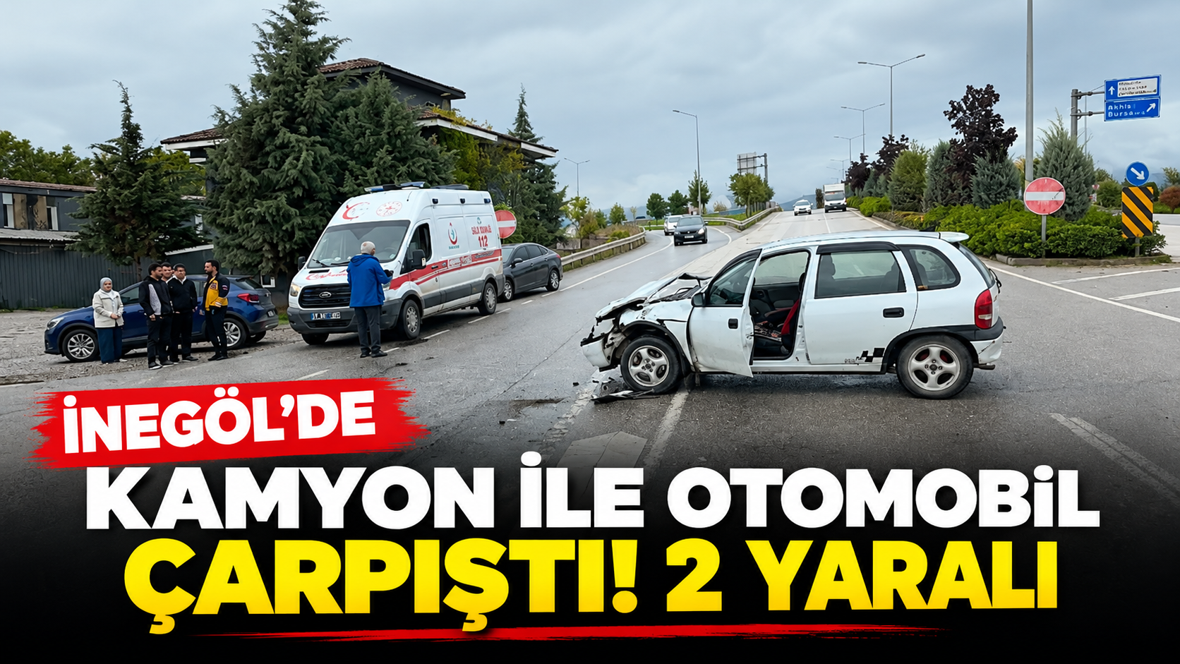 İnegöl’de Kaza 2 Yaralı