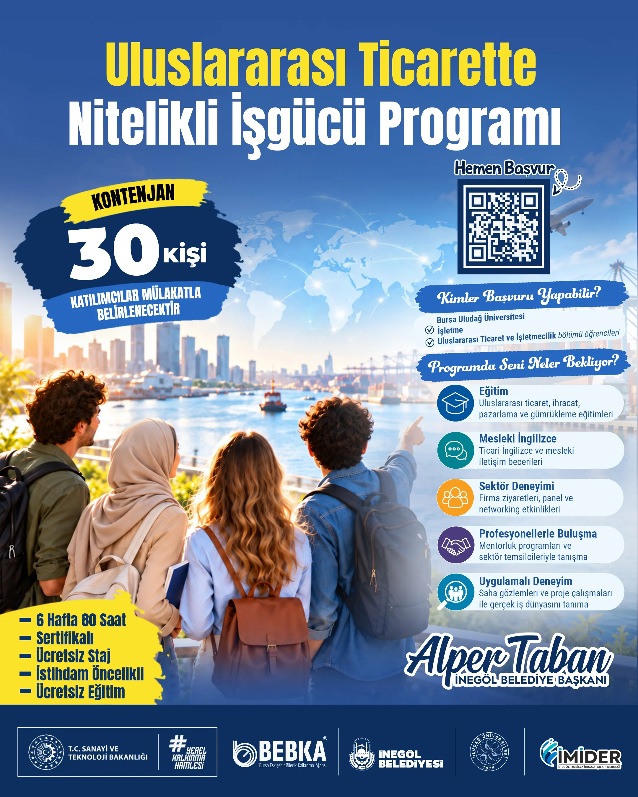 İnegöl’de Üniversitelilere Ücretsiz Ticaret Eğitimi