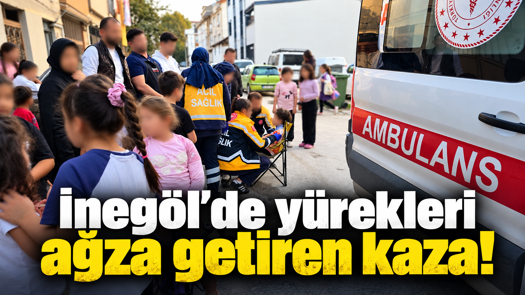 İnegöl’de Yürekleri Ağza Getiren Kaza