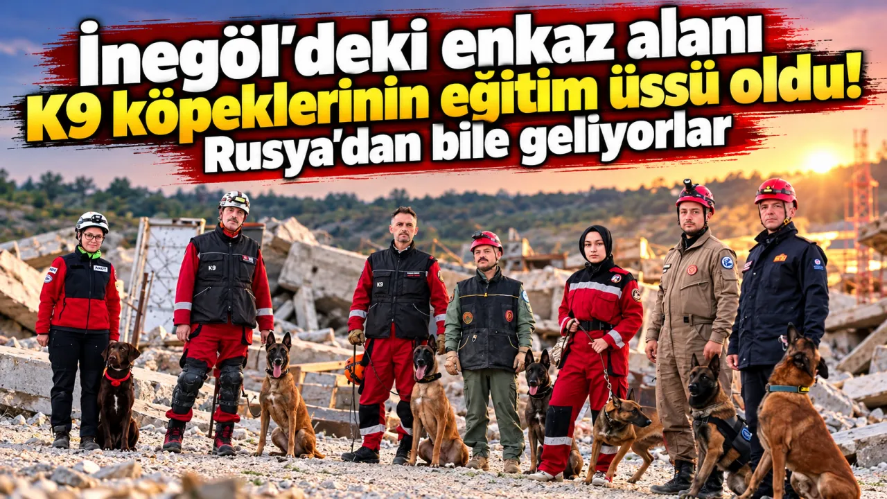 İnegöl'deki Enkaz Alanı K9 Köpeklerinin Eğitim Üssü Oldu! Rusya'dan Bile Geliyorlar Gencgazete