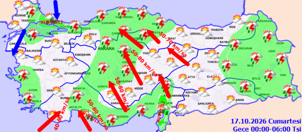 Meteoroloji 46 Ili Tek Tek Uyardı! Şiddetli Yağış, Kar Ve Fırtına Bekleniyor (1)