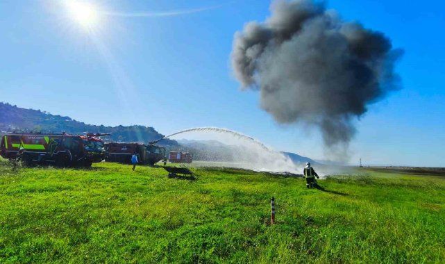 Ordu Giresun Havalimanı'nda Uçak Kazası Ve Yangın Tatbikatı! Ekipler 3 Dakikadan Kısa Sürede Müdahale Ettiordu Giresun Havalimani39Nda Ucak Kazasi Ve Yangin Tatbikati 3