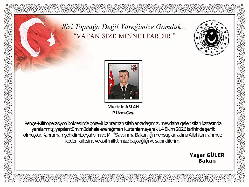 Pençe Kilit Bölgesinden Şehit Haberi Geldi! 1 Askerimiz Şehit Oldu