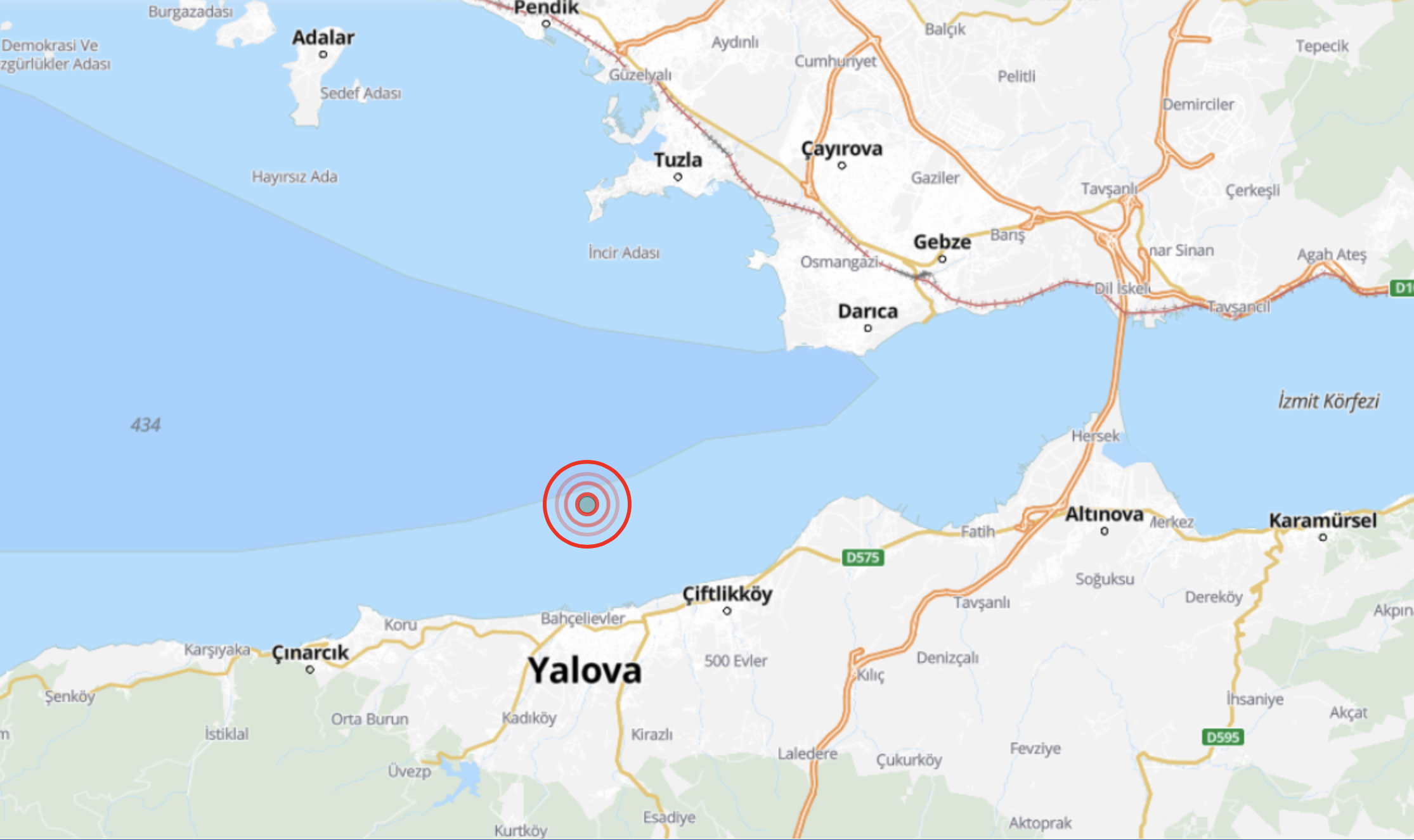 Yalova Açıklarında 3,5 Büyüklüğünde Deprem! Marmara Denizi Sallandı