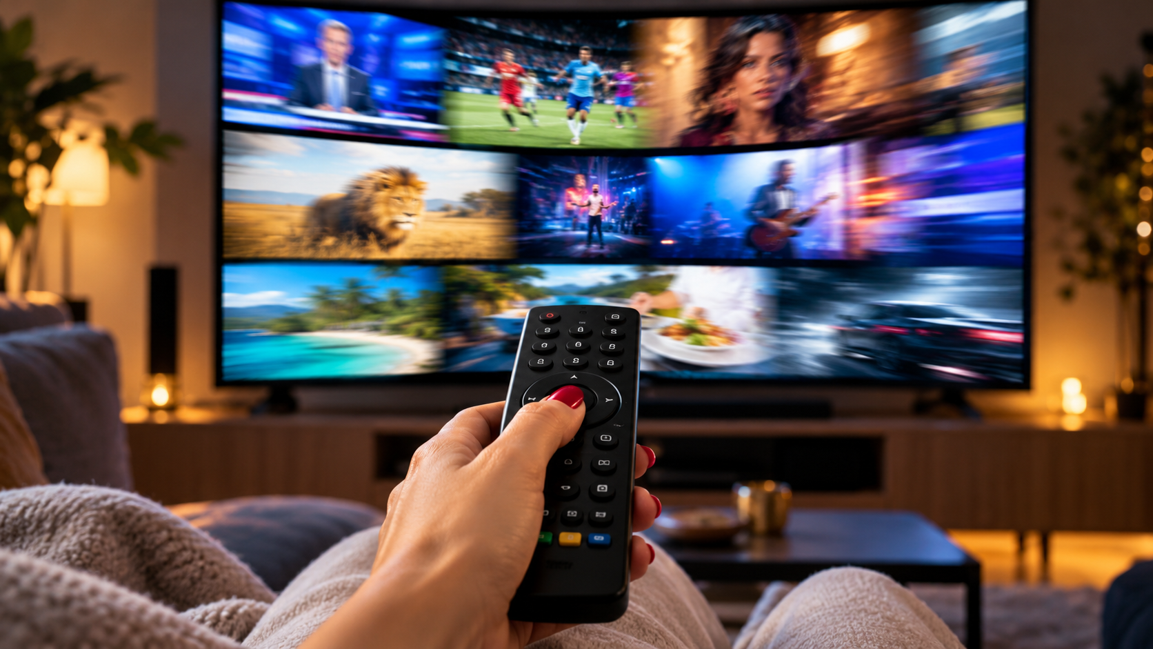 Yayın Akışı Kanal Geçişi Sıcak Oturma Odası